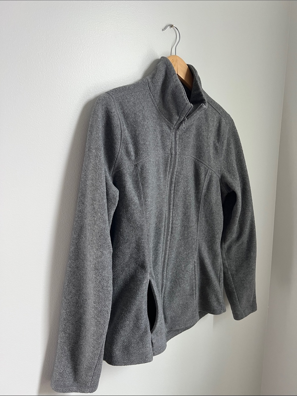 Old Navy | Gray Teddy Fleece Full-Zip Jacket Comfy Cozy Activewear Medium - Picture 7 of 17